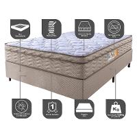 Cama Box King Colchão OrtoMove 193x203x65 D33 Dourado - 3