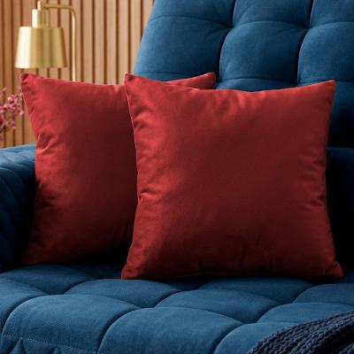 Almofadas Kit Plumie de 45x45cm 2 Uni Velusoft Vermelho Cama inBox