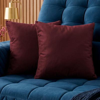 Almofadas Kit Plumie de 45x45cm 2 Uni Velusoft Vinho Cama inBox