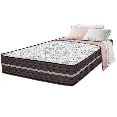 Colchão Solteiro Spring Zen 88x188x24 com Molas Ensacadas Marrom Cama inBox