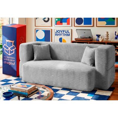 Sofá Cama Nômade. 1,88m Xpand Tech Tecido Velourê Cama inBox