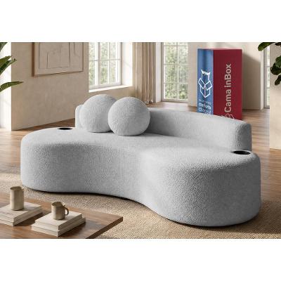Sofá Veda. 1,88m Xpand Tech Tecido bouclê Cama inBox