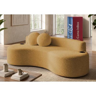 Sofá Veda. 1,88m Xpand Tech Tecido bouclê Cama inBox
