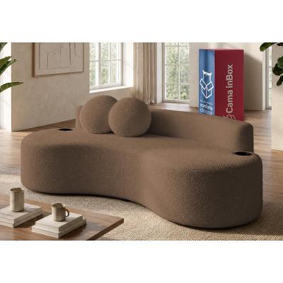 Sofá Veda. 1,88m Xpand Tech Tecido bouclê Cama inBox