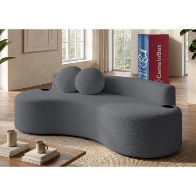Sofá Veda. 1,88m Xpand Tech Tecido bouclê Cama inBox