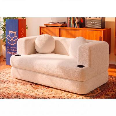Sofá Cama Hali. 1,50m Xpand Tech Tecido Bouclê Cama inBox