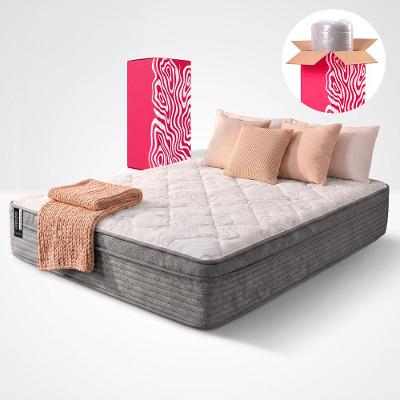 Colchão Queen Refúgio 158x198x26  Boost Tech de Molas Ensacadas Cinza Cama inBox