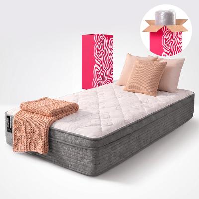 Colchão King Refúgio 193x203x26  Boost Tech de Molas Ensacadas Cinza Cama inBox