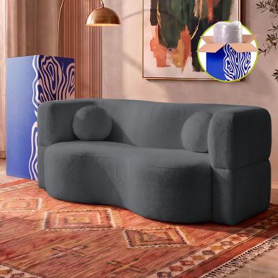 Sofá Cama Bolge. 1,88m Xpand Tech Tecido Bouclê Cama inBox