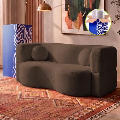 Sofá Cama Bolge. 1,88m Xpand Tech Tecido Bouclê Cama inBox