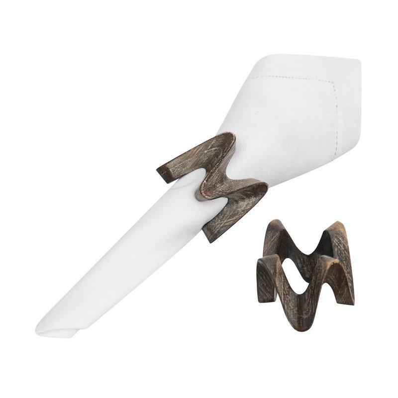 Jogo de Argolas de Guardanapo Ondine   Home Style - 1