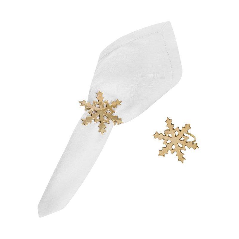 Jogo de Argolas de Guardanapo Natal Snowy   Home Style - 1