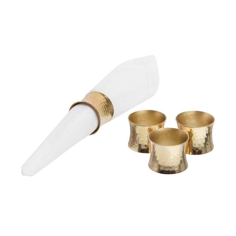 JG ARGOLAS GUARDANAPOS AUREALE 4PCS 10CM HOME STYLE:DOURADO - 1