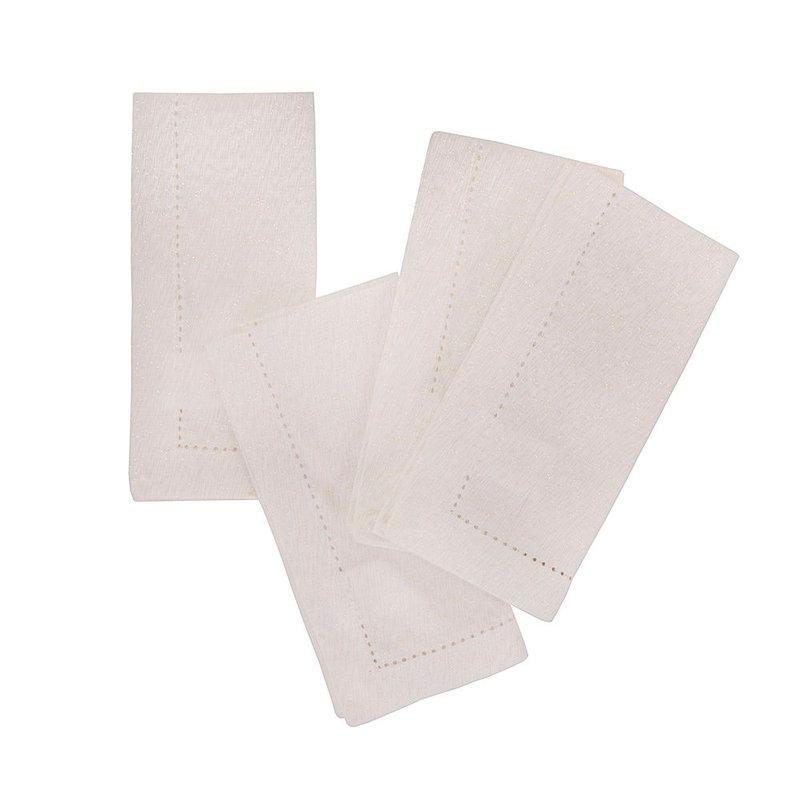 JG GUARDANAPO NATAL CENA FESTIVE GOLD 4 PCS 45X45CM BRANCO DOURADO - 1