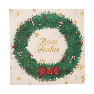 GUARDANAPO DESCARTAVEL NATAL GUIRLANDA 20PCS SAZ HOME STYLE