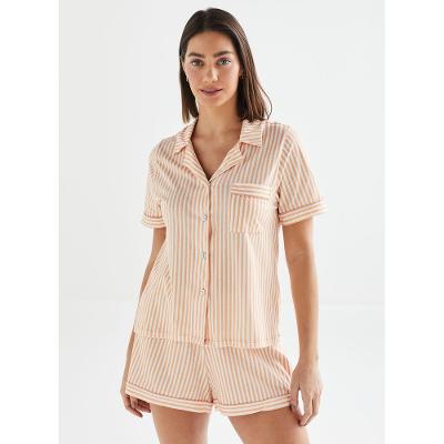 Blusa de Pijama de Algodão Manga Curta Estampada 28505
