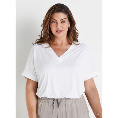 Camiseta Ampla Decote V Oxigênio 21714