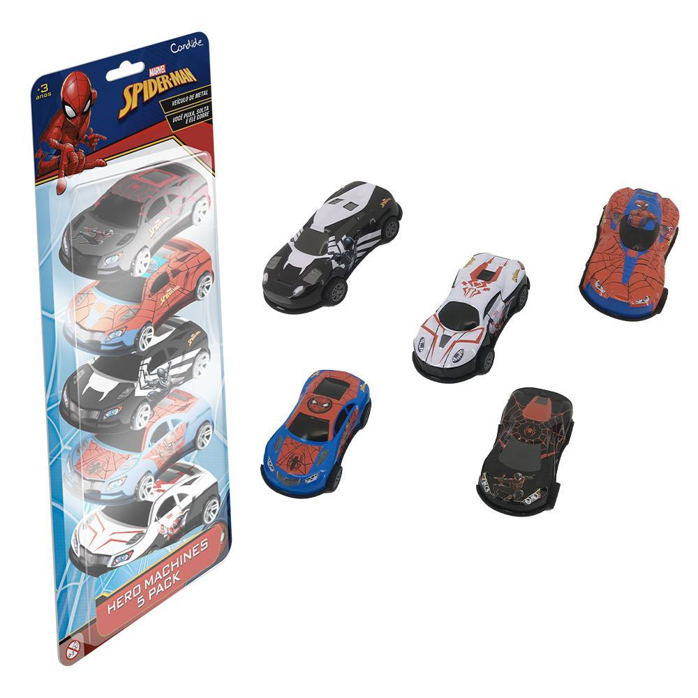 Kit Homem-Aranha - Laptop Infantil Bilíngue + 5 Mini Veiculos Pull Back - 8