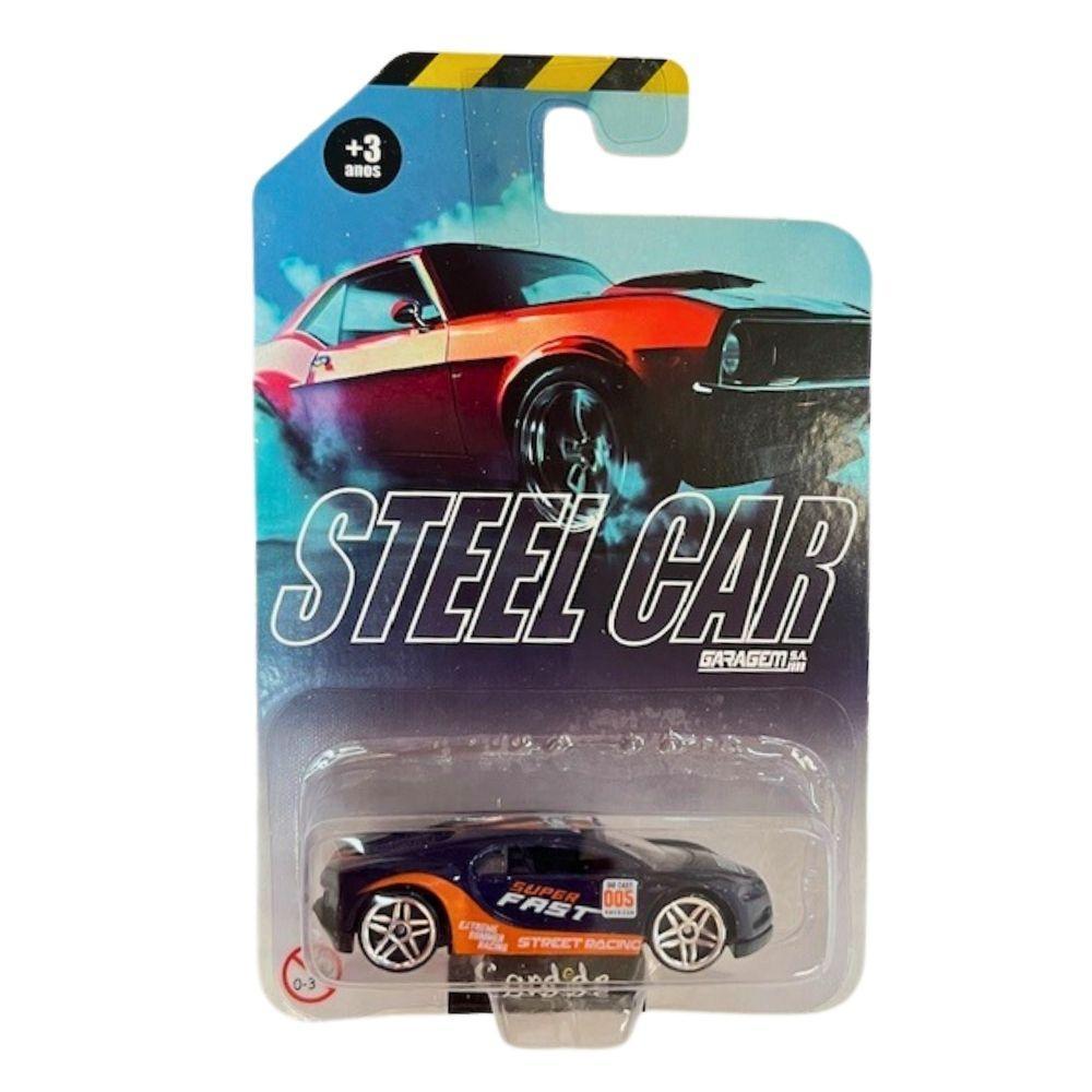 Mini Veículos Die Cast Garagem S.A. - Esportivo Azul/Laranja - 2