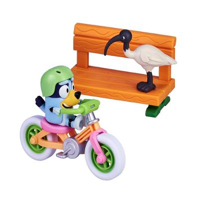 Playset Veículo e Figura Bluey - Bicicleta