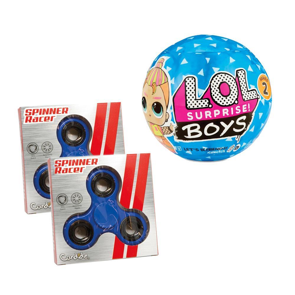 Kit Boneco LOL Surprise! Boys Serie 2 (8926B) + 2 Fidget Spinner Original Azul (2601AZ) - 1