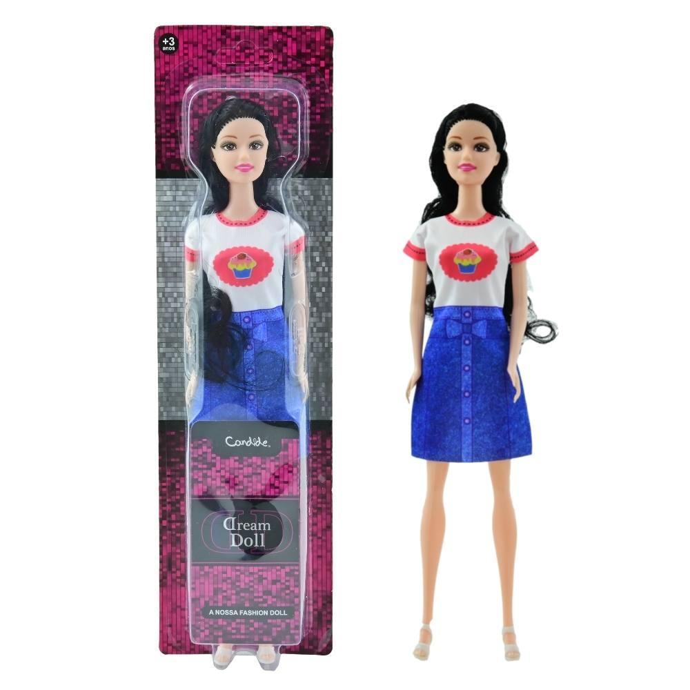 Kit Boneca Dream Doll - Cabelo Preto (2900G) + Kit com 9 Vestidos Sortidos (2920) - 2