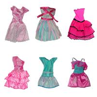Kit Boneca Dream Doll - Cabelo Loiro (2900F) + Kit com 9 Vestidos Sortidos (2920)