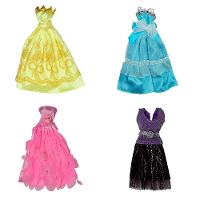 Kit Boneca Dream Doll - Cabelo Loiro (2900F) + Kit com 9 Vestidos Sortidos (2920) - 6