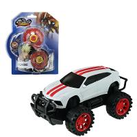 Kit Veículo Controle Remoto Garagem S.A. Engage - Branco (3537B) + Pião Infinity Nado Plastic Series - Vermelho (3900V) - 1