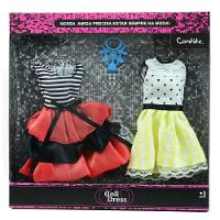 Vestido Para Boneca - Doll Dress Kit 2 Looks - Listrado e bolinha - 1