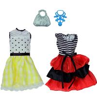 Vestido Para Boneca - Doll Dress Kit 2 Looks - Listrado e bolinha - 2