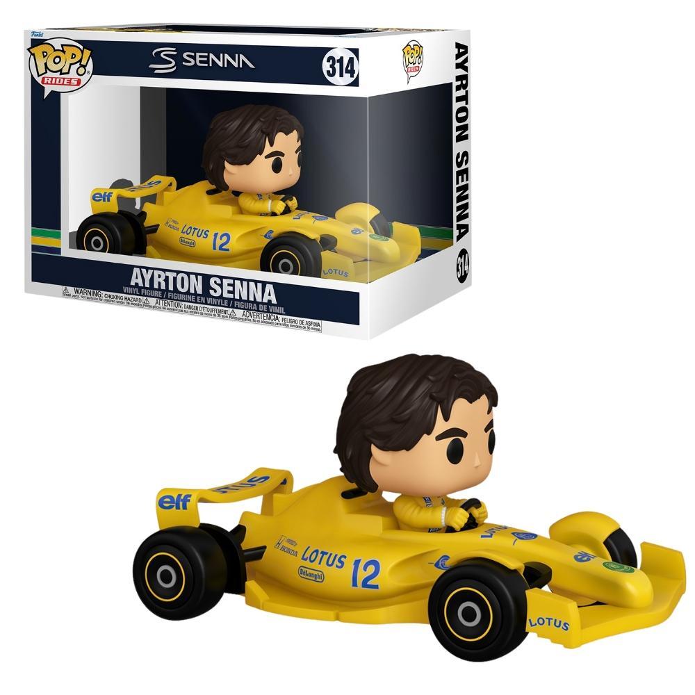 Kit Boneco Funko Pop! Ayrton Senna Rides + Racing Lotus - 1