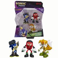Kit 3 Bonecos Col 6,5cm Sonic Pirata, Knucks e Tails - 1