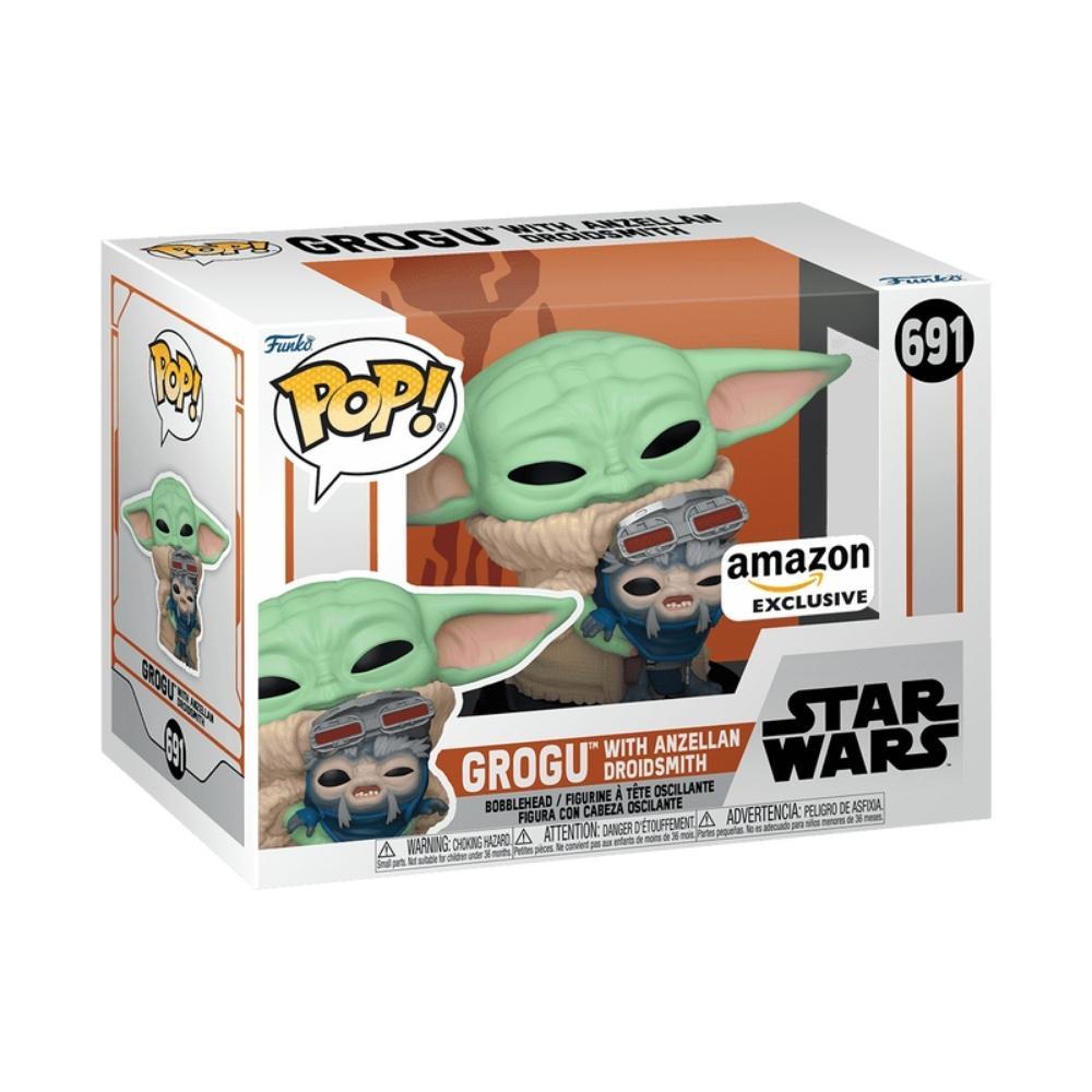 Boneco Funko Pop! Star Wars Mandalorian Grogu c/ Droidsmith - 2