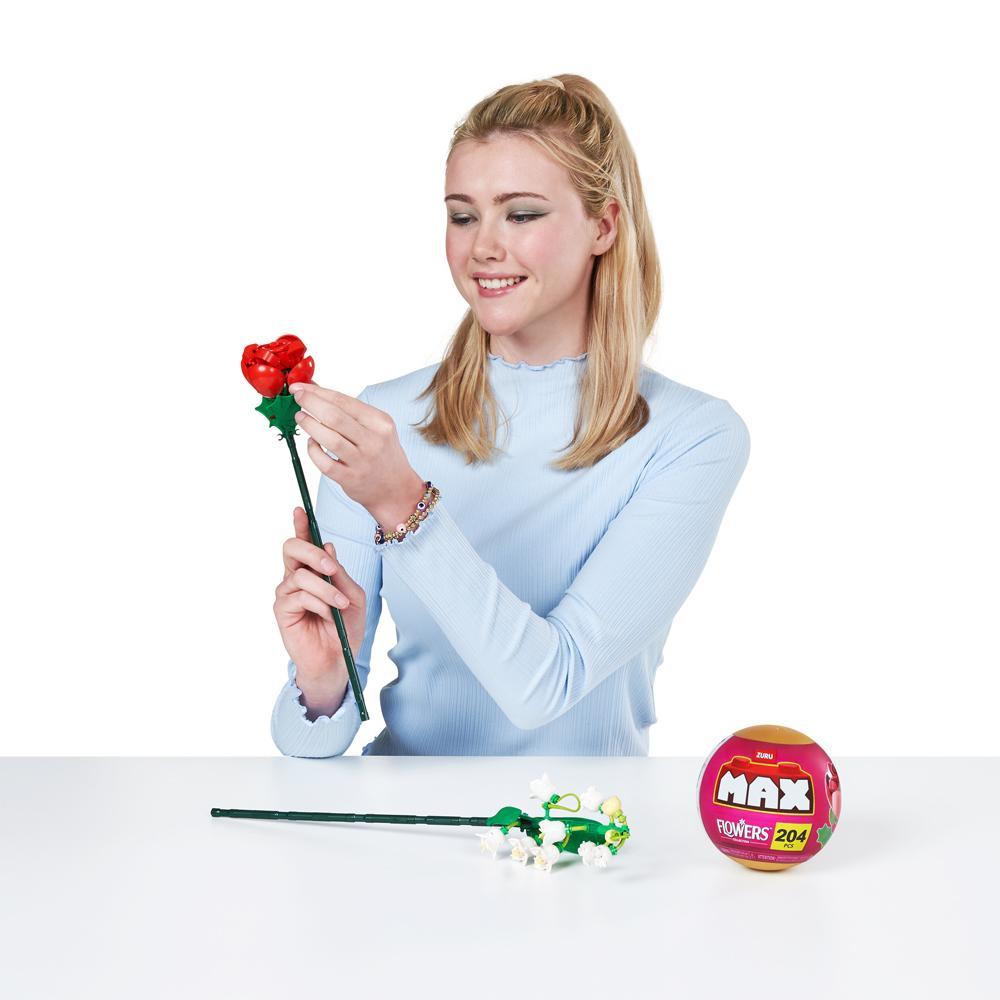 Blocos de Montar Max Premium Flowers - Rosa 204 pçs - 3