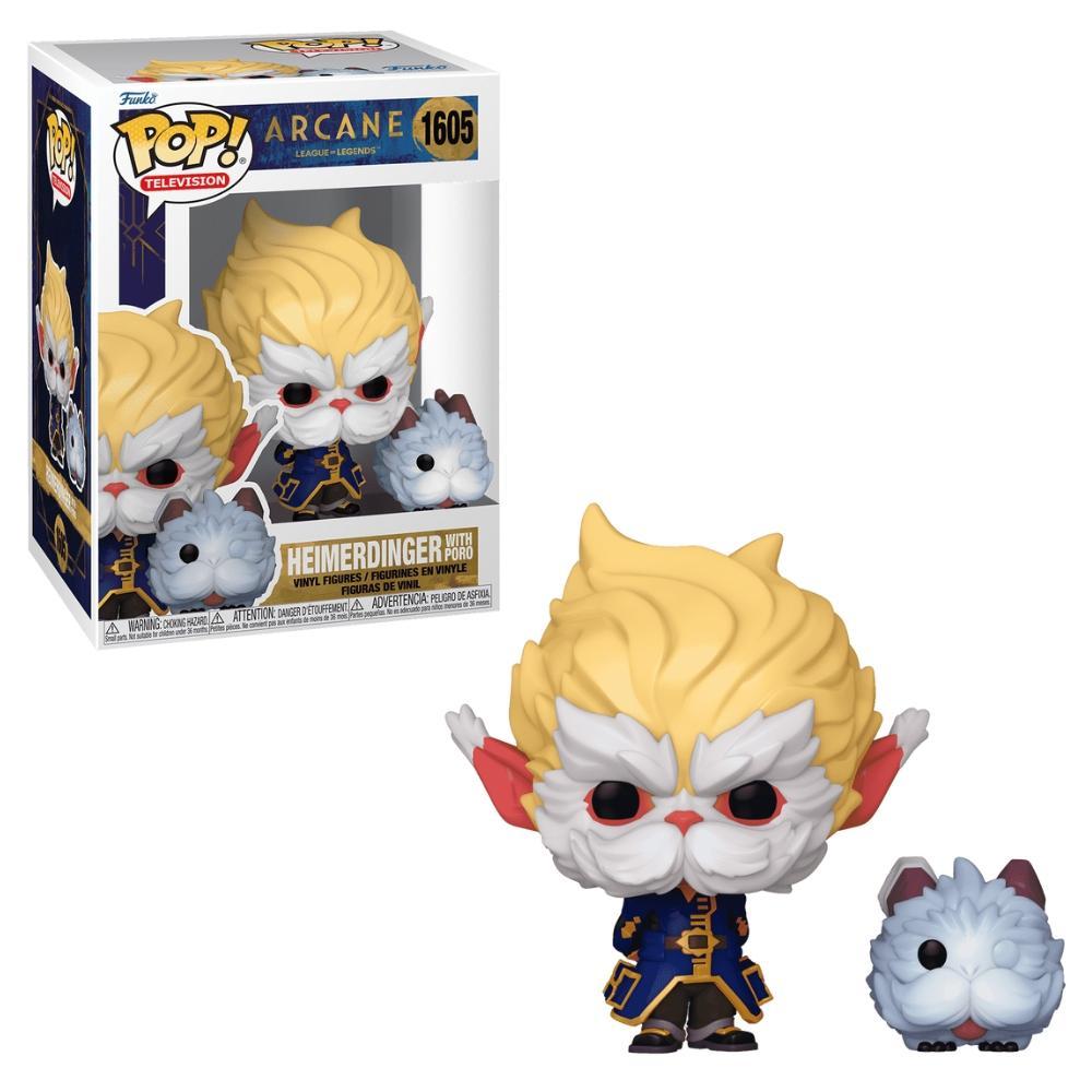 Boneco FunkoPop Arcane League of Legends Heimerdinger c Poro - 1
