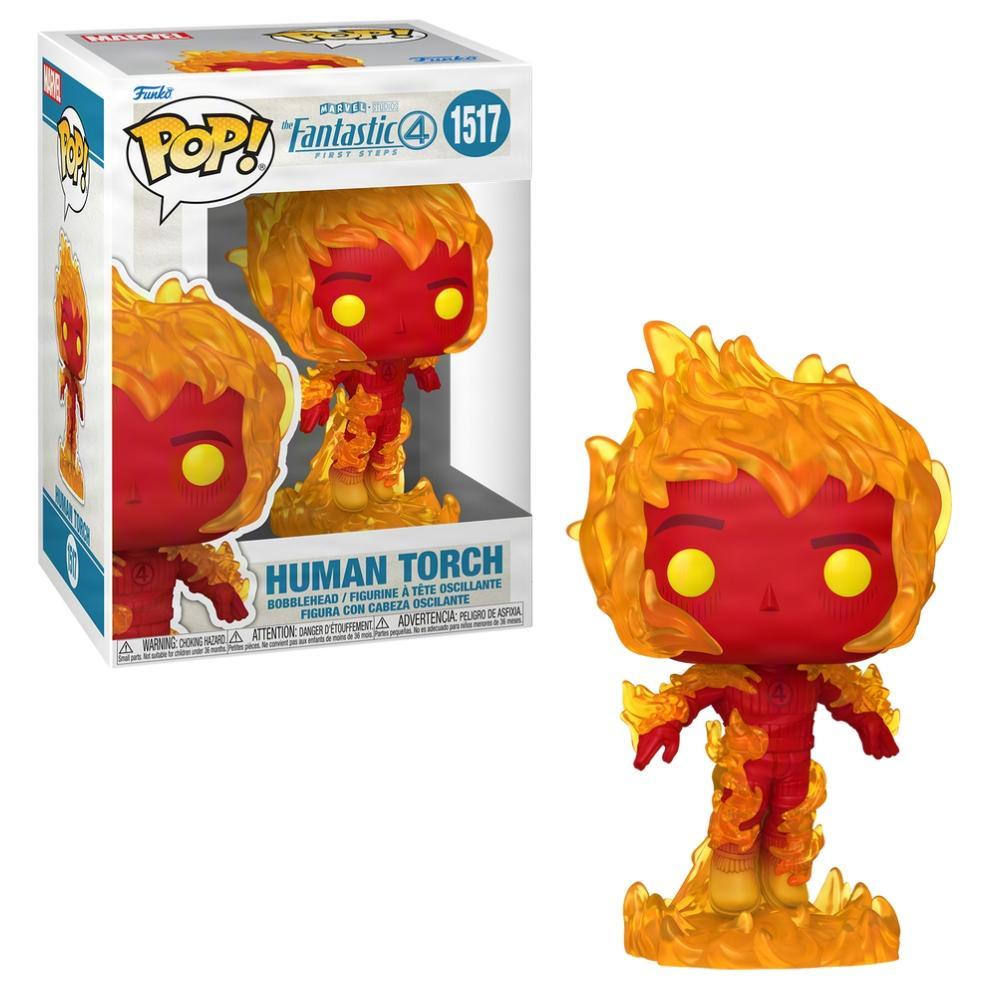 Boneco Funko Pop! Marvel Quarteto Fantástico - Tocha Humana - 1