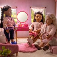 Mesa de Penteadeira Rosa Our Generation