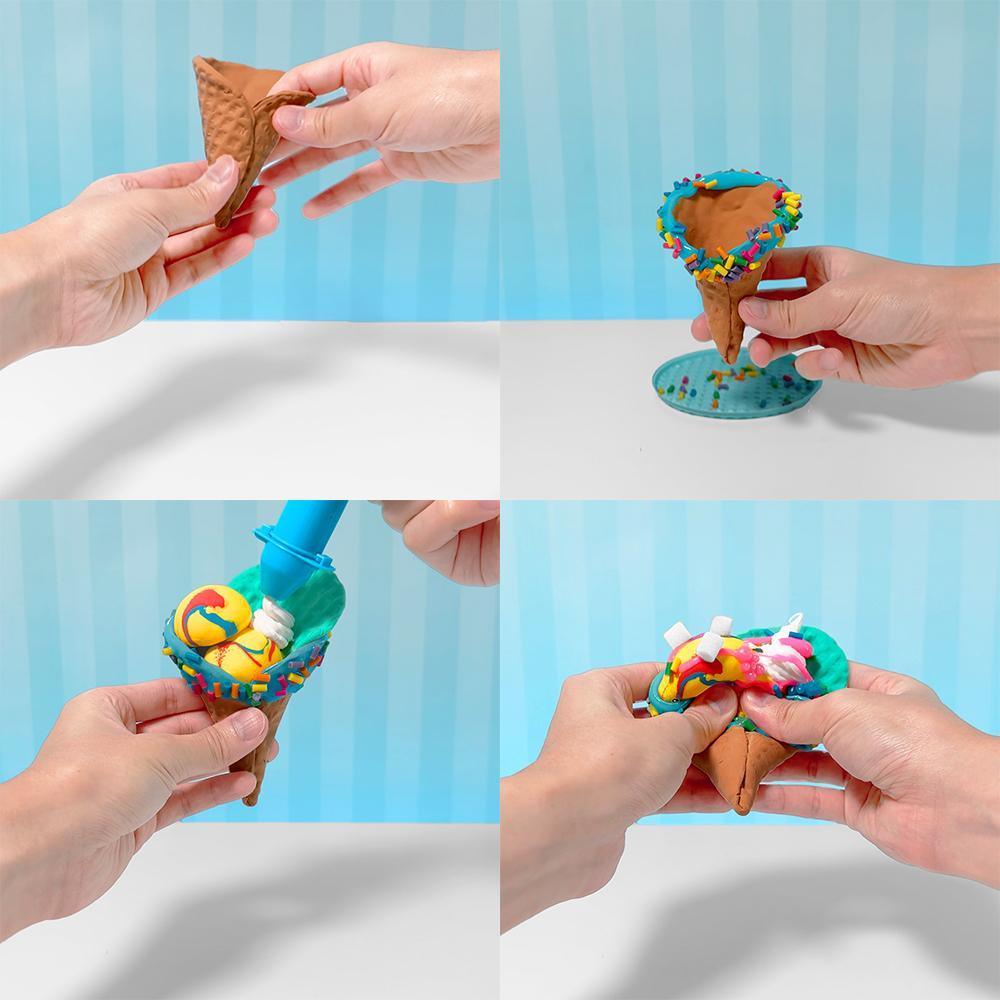 Kit Slime de Sorvete Slimy Gelateria - Sorvete de Cone Creme - 5