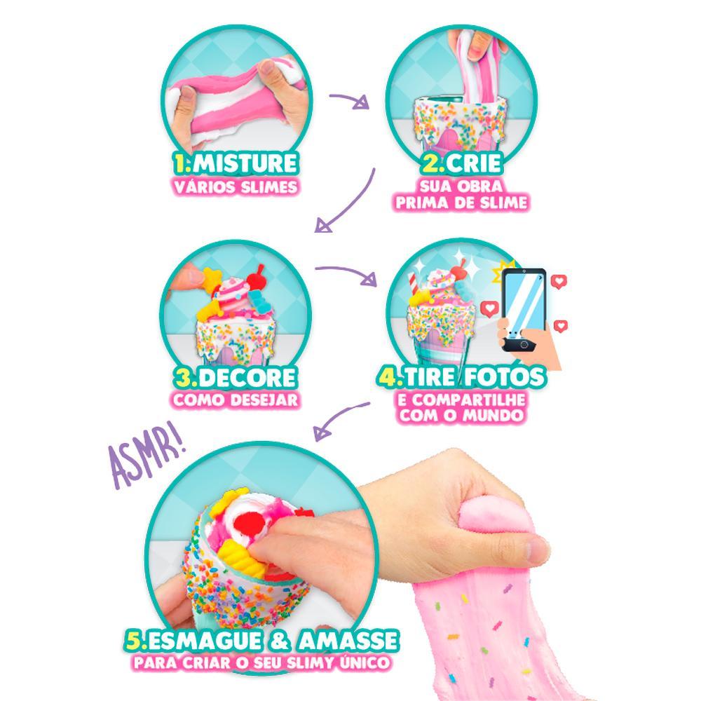 Kit Slime de Milkshake Slimy Sugary Crush Ice Cream - Creme - 3