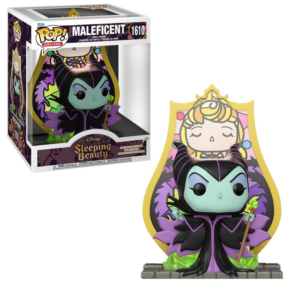 Boneco Funko Pop! Deluxe Disney Vilões - Malévola com Vitral - 1