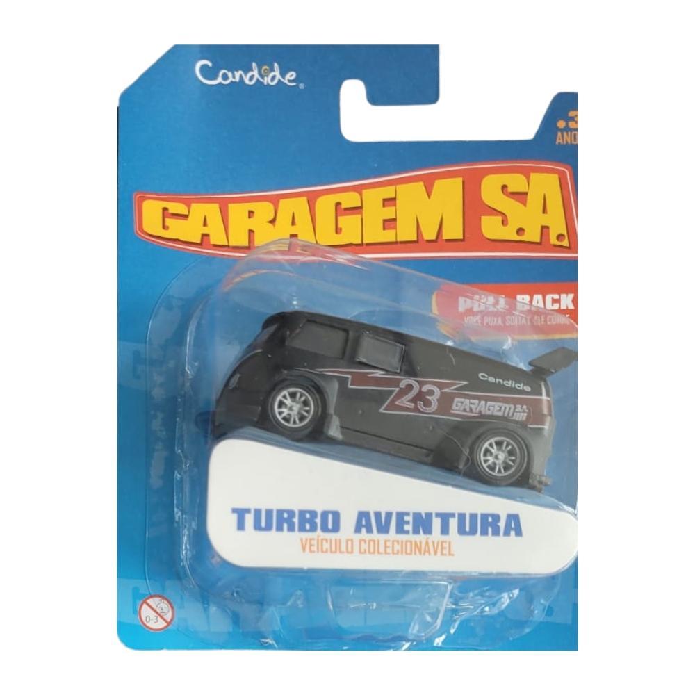 Mini Carrinho Pull Back Garagem S.A. Turbo Aventura - Preta 23 - 3