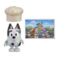 Boneco Colecionável 6cm Bluey - Muffin e Chapéu de Chefe - 1