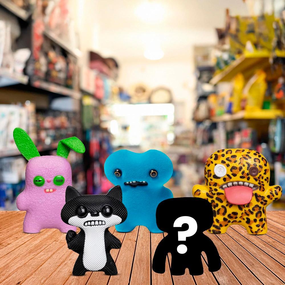 Kit com 5 Mini Bonecos Fuggler 6cm Azul, Onça, Rosa e Preto - 3
