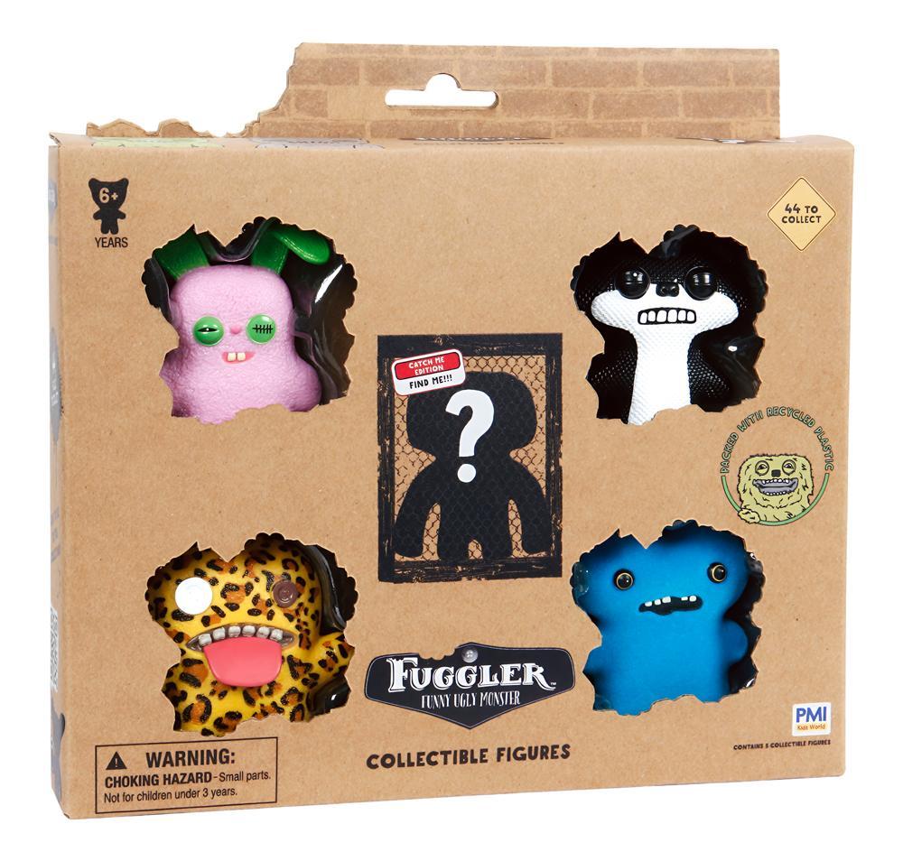 Kit com 5 Mini Bonecos Fuggler 6cm Azul, Onça, Rosa e Preto - 4