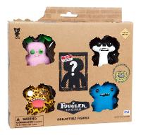 Kit com 5 Mini Bonecos Fuggler 6cm Azul, Onça, Rosa e Preto - 1