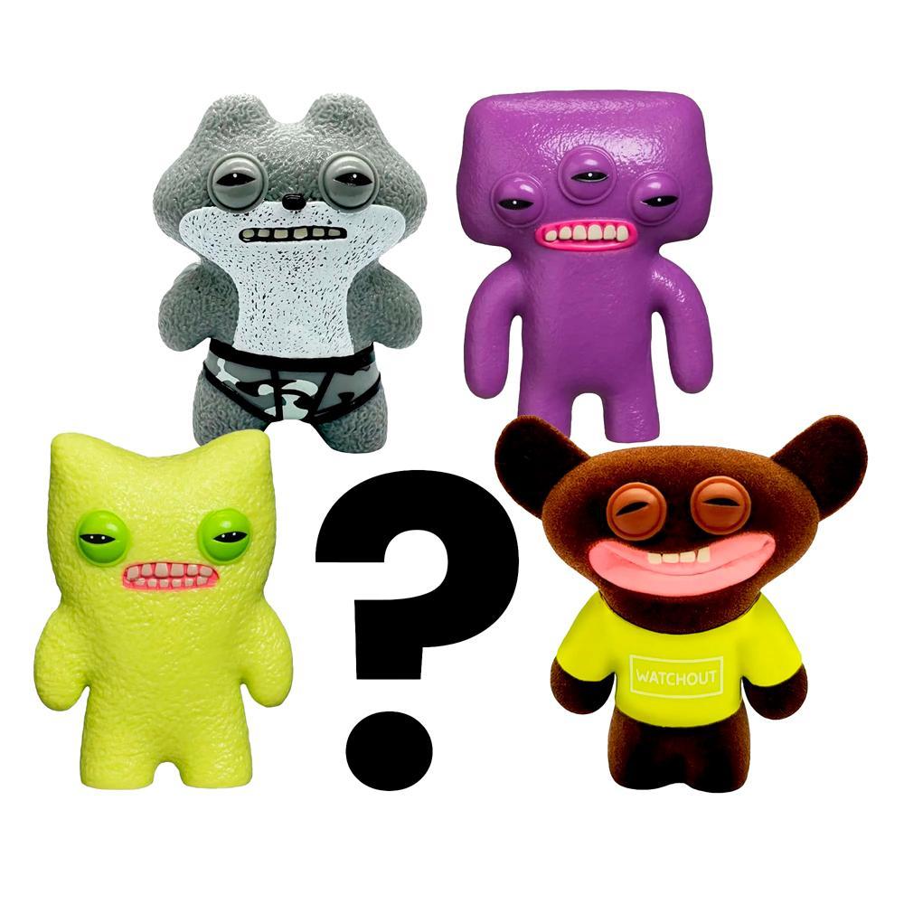 Kit com 5 Mini Bonecos Fuggler 6cm Cinza, Roxo, Verde e Marrom - 4