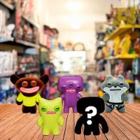 Kit com 5 Mini Bonecos Fuggler 6cm Cinza, Roxo, Verde e Marrom - 3