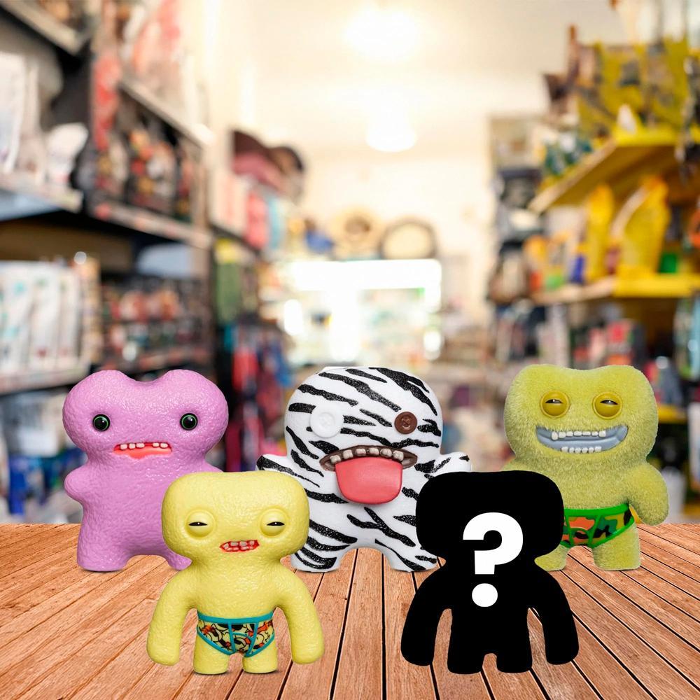 Kit com 5 Mini Bonecos Fuggler 6cm Zebra, Rosa, Verde e Amarelo - 2