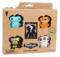 Kit com 5 Mini Bonecos Fuggler 6cm Turquesa, Castanho, Verde e Cinza - 1